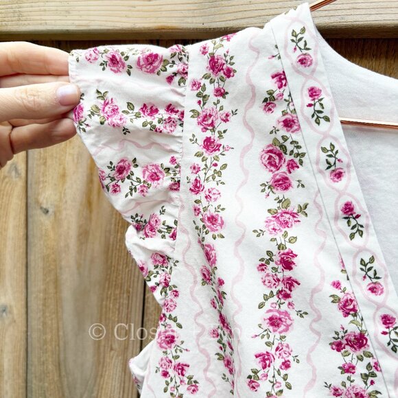 Gal Meets Glam Rosie Dress Size 8 Floral Maxi Dress Pink Rose Ruffle - Picture 5 of 17